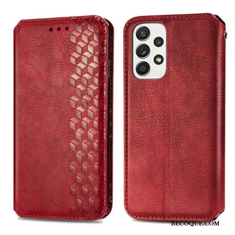 Flip Cover Samsung Galaxy A13 Effet Cuir Motif 3D