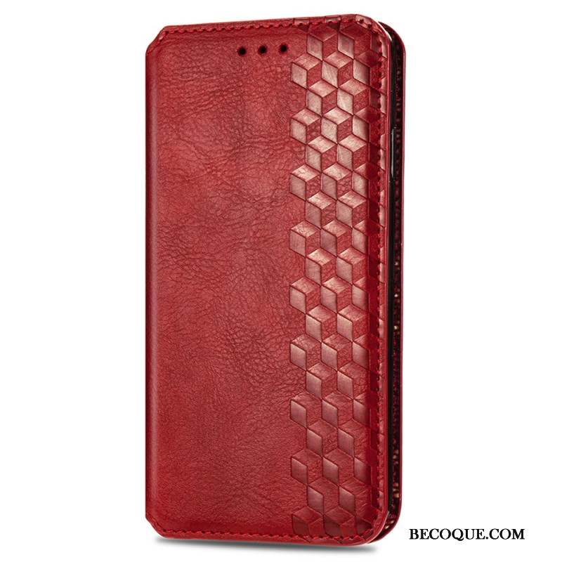 Flip Cover Samsung Galaxy A16 4G / 5G Effet Daim Vintage Frise