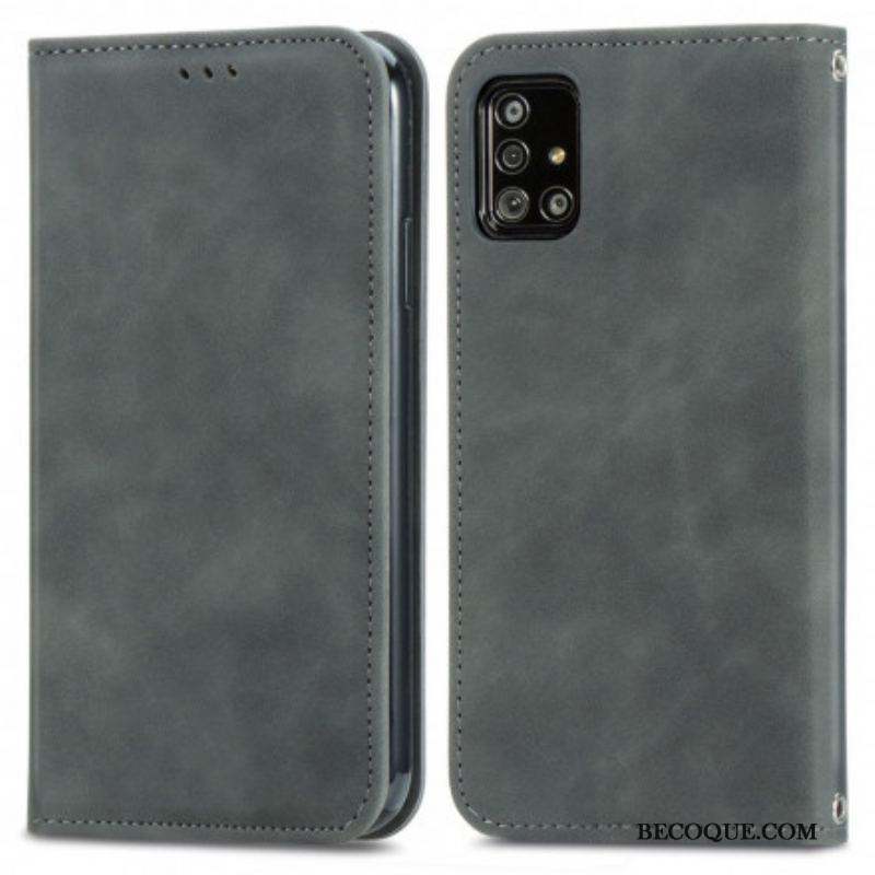 Flip Cover Samsung Galaxy A51 5G Simili Cuir Vintage