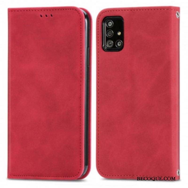 Flip Cover Samsung Galaxy A51 5G Simili Cuir Vintage