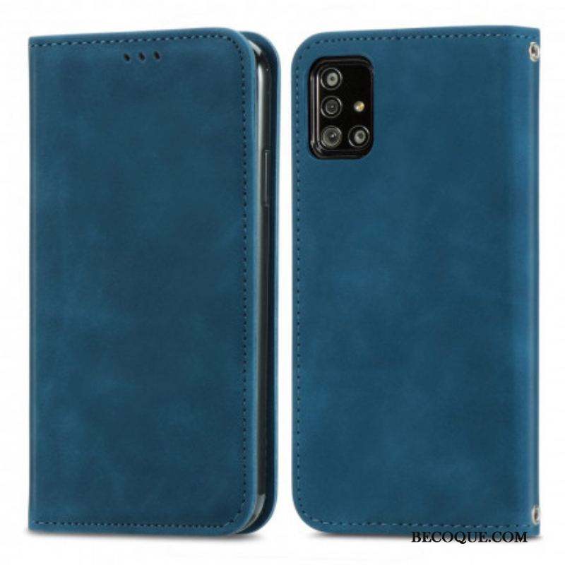 Flip Cover Samsung Galaxy A51 5G Simili Cuir Vintage