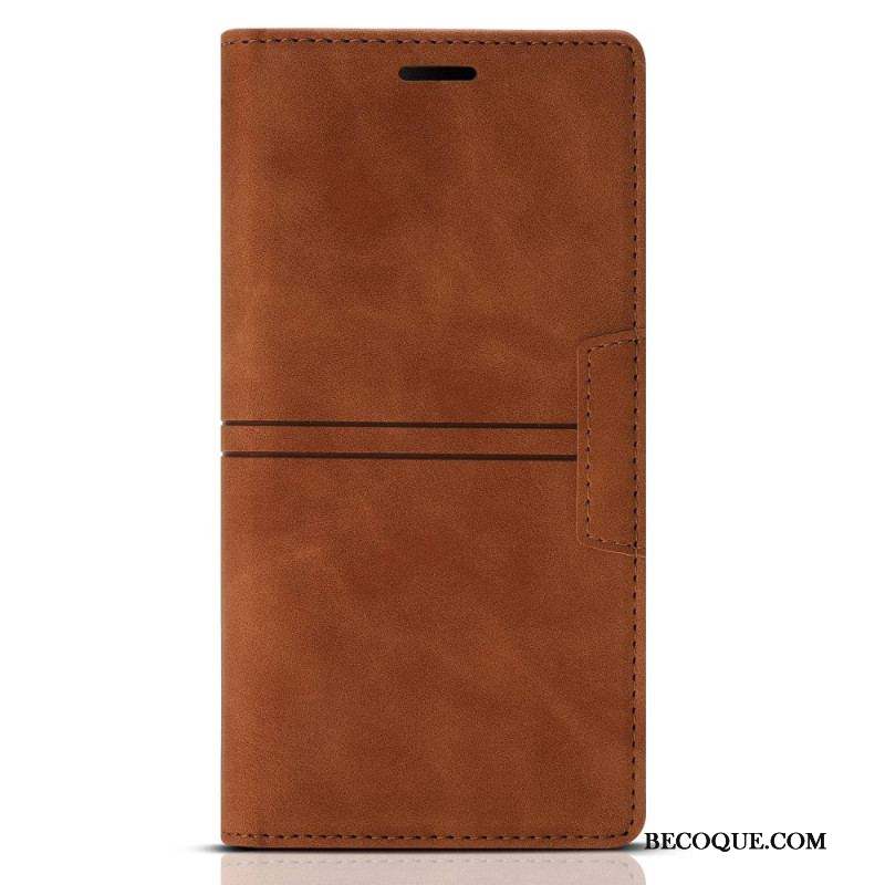 Flip Cover Samsung Galaxy A54 5G Style Cuir Couture