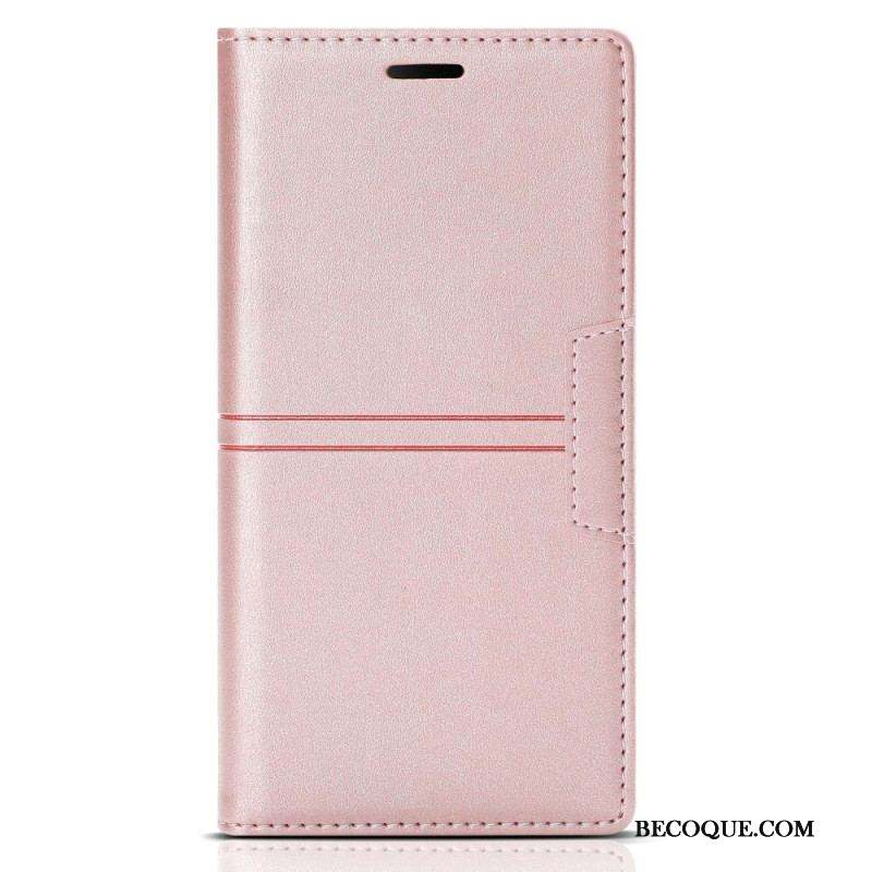 Flip Cover Samsung Galaxy A54 5G Style Cuir Couture