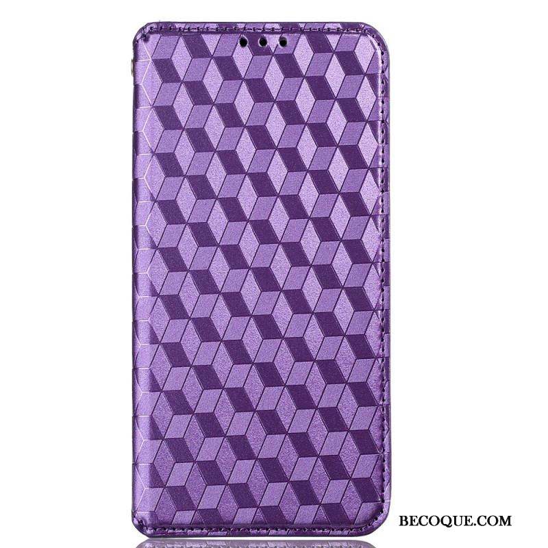 Flip Cover Samsung Galaxy M13 Cubes 3D