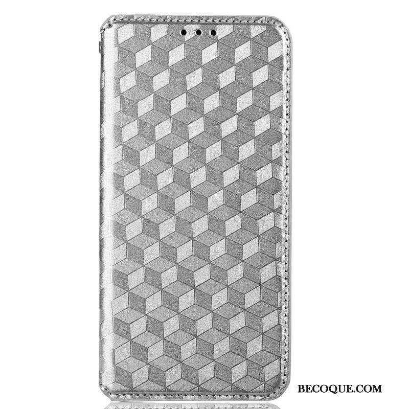 Flip Cover Samsung Galaxy M13 Cubes 3D