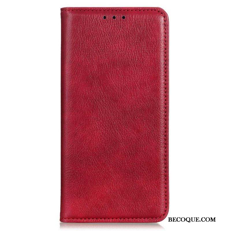 Flip Cover Samsung Galaxy M33 5G Cuir Fendu Litchi