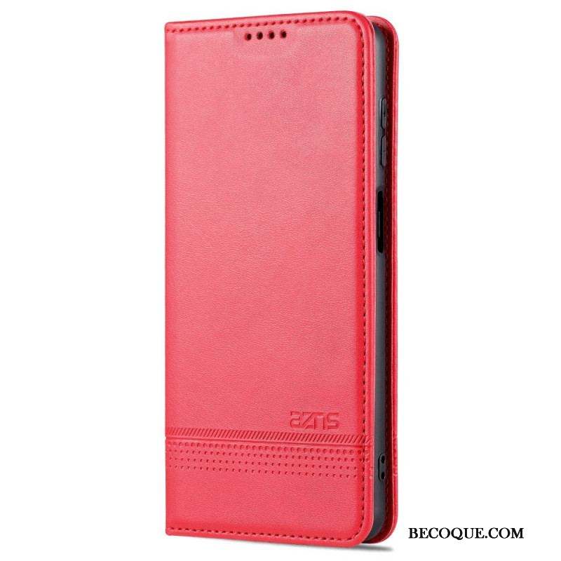 Flip Cover Samsung Galaxy M52 5G AZNS Effet Cuir