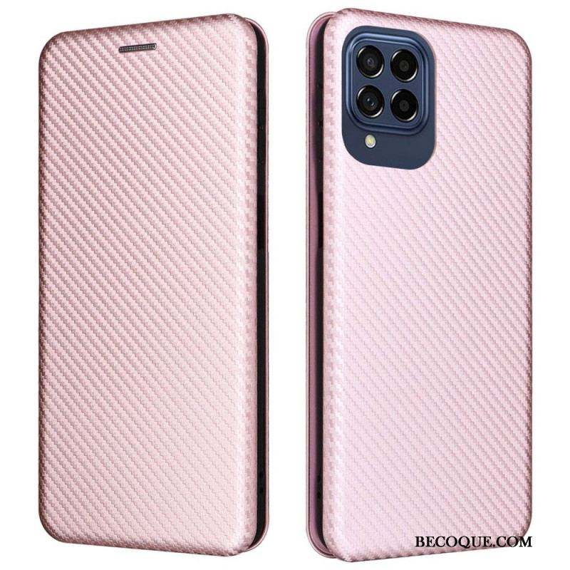 Flip Cover Samsung Galaxy M53 5G Fibre Carbone