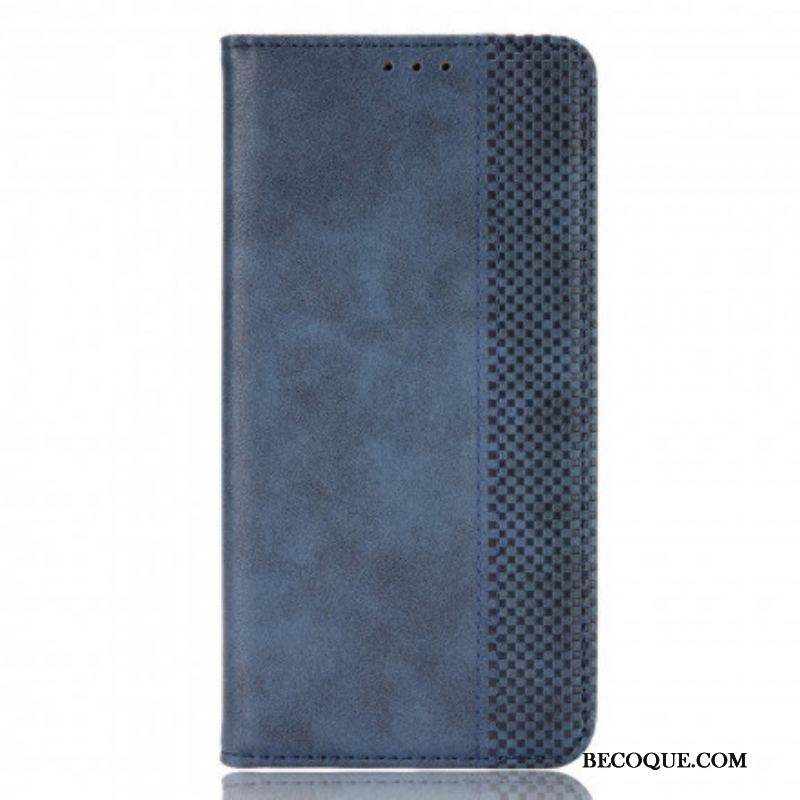 Flip Cover Samsung Galaxy S21 5G Effet Cuir Vintage Stylisé