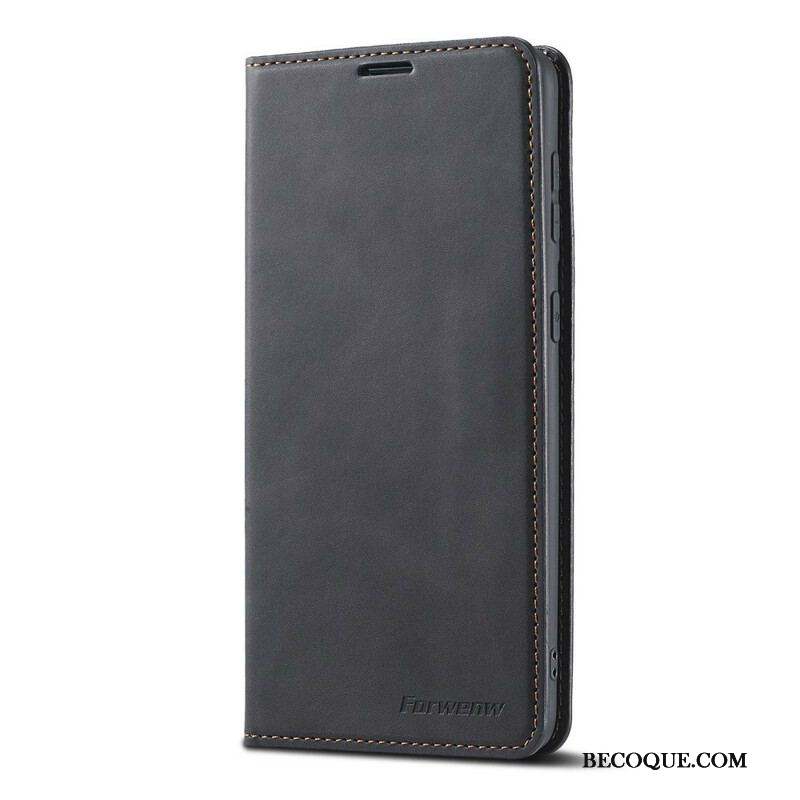 Flip Cover Samsung Galaxy S21 FE Effet Cuir FORWENW