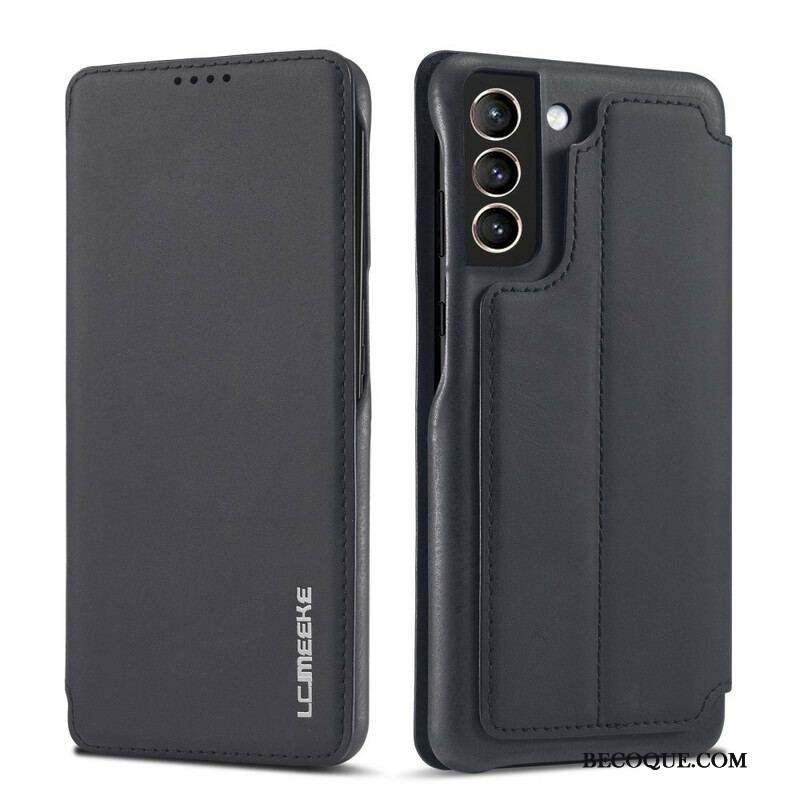 Flip Cover Samsung Galaxy S21 FE LC.IMEEKE Effet Cuir