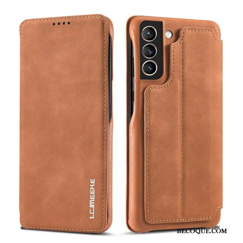 Flip Cover Samsung Galaxy S21 FE LC.IMEEKE Effet Cuir