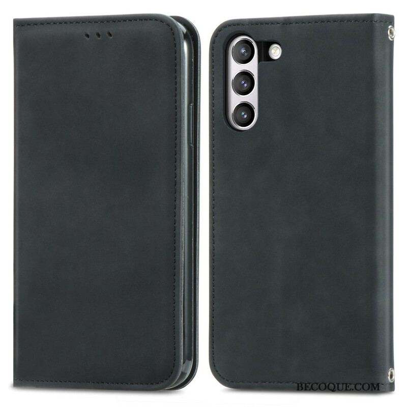 Flip Cover Samsung Galaxy S21 FE Simili Cuir Vintage