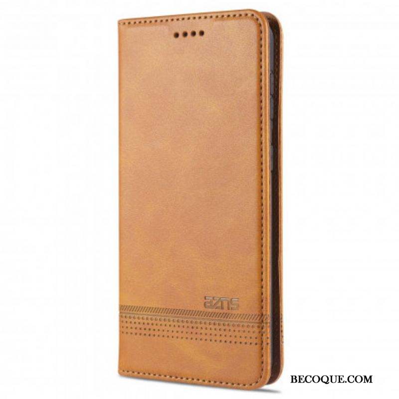 Flip Cover Samsung Galaxy S21 Ultra 5G Style Cuir AZNS