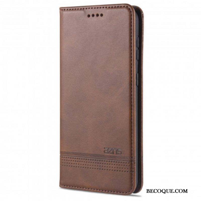 Flip Cover Samsung Galaxy S21 Ultra 5G Style Cuir AZNS