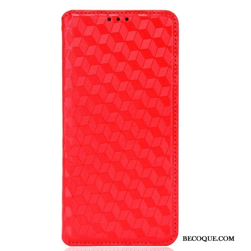 Flip Cover Samsung Galaxy S22 5G Effet Cuir Diamant