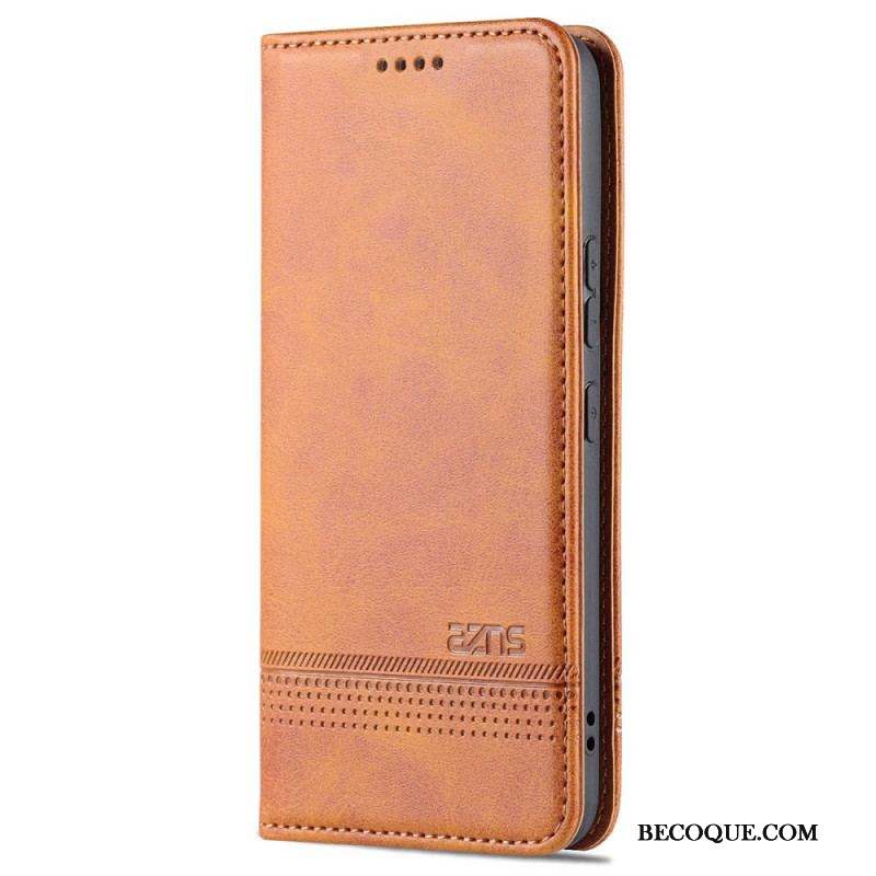 Flip Cover Samsung Galaxy S22 5G Style Cuir AZNS