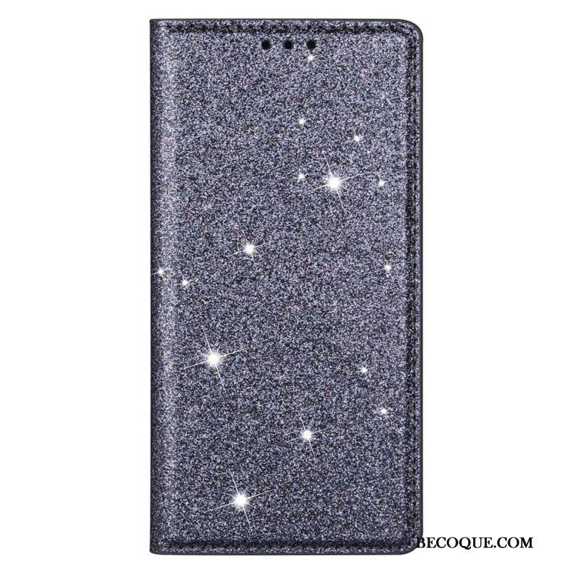 Flip Cover Samsung Galaxy S22 5G Style Paillettes