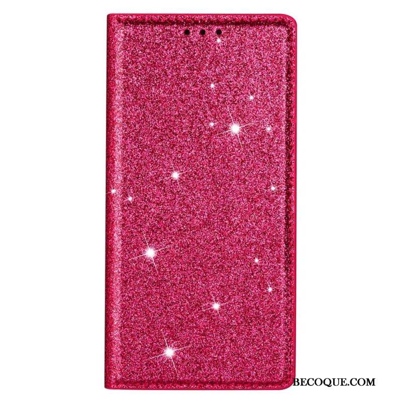 Flip Cover Samsung Galaxy S22 5G Style Paillettes