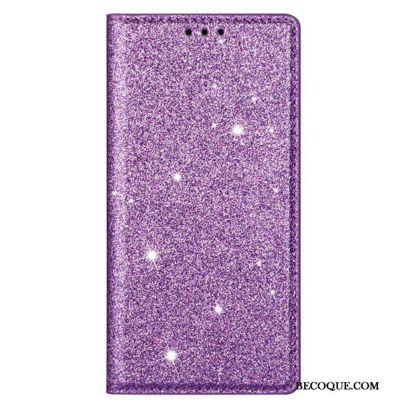 Flip Cover Samsung Galaxy S22 5G Style Paillettes