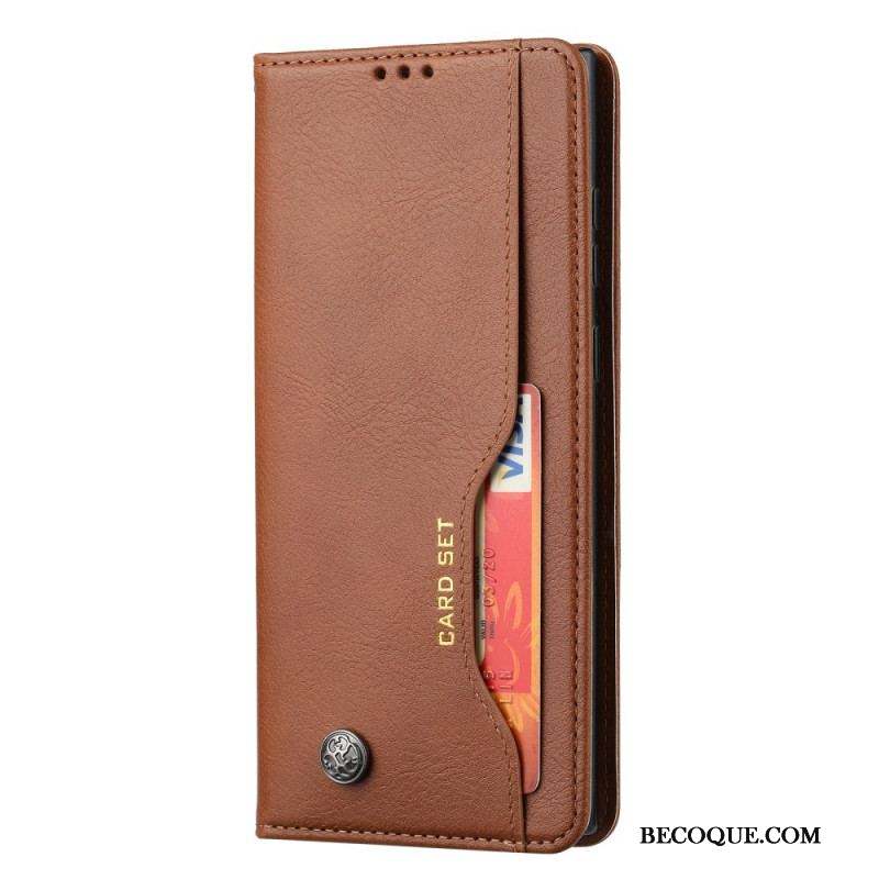 Flip Cover Samsung Galaxy S22 Ultra 5G Simili Cuir Porte-Cartes