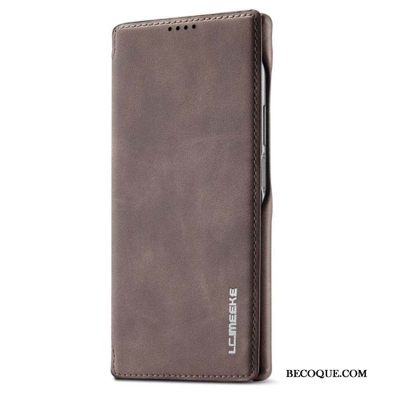 Flip Cover Samsung Galaxy S23 Ultra 5G Effet Cuir LC.IMEEKE Effet Cuir