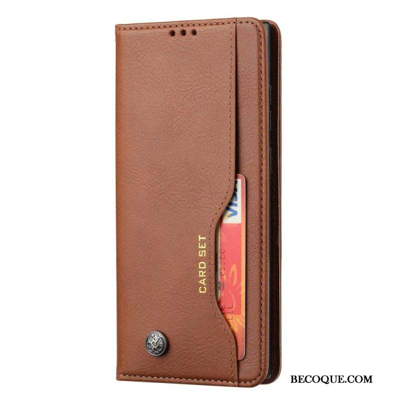 Flip Cover Samsung Galaxy S23 Ultra 5G Simili Cuir Porte-Cartes