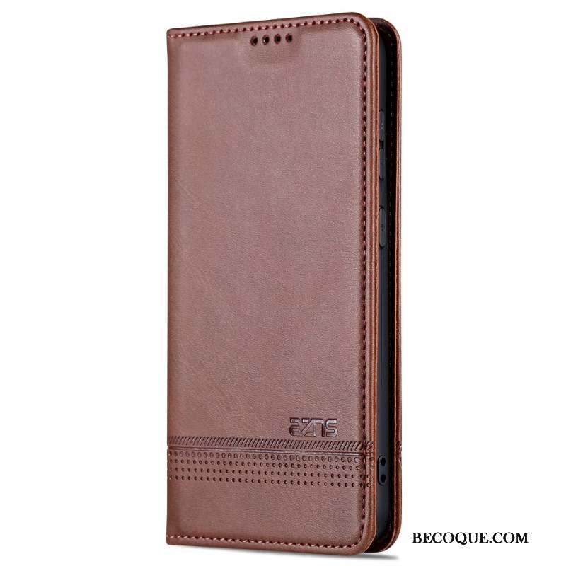 Flip Cover Samsung Galaxy S24 5G Effet Cuir AZNS