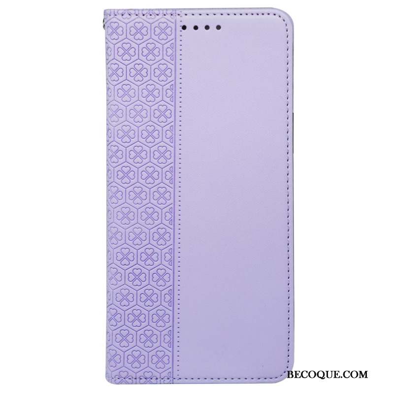 Flip Cover Samsung Galaxy S24 FE Trèfles à Quatre Feuilles