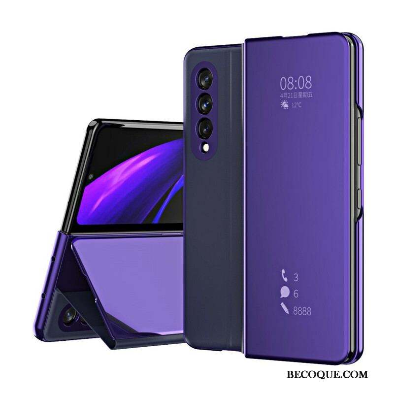 Flip Cover Samsung Galaxy Z Fold 3 5G Couverture Miroir