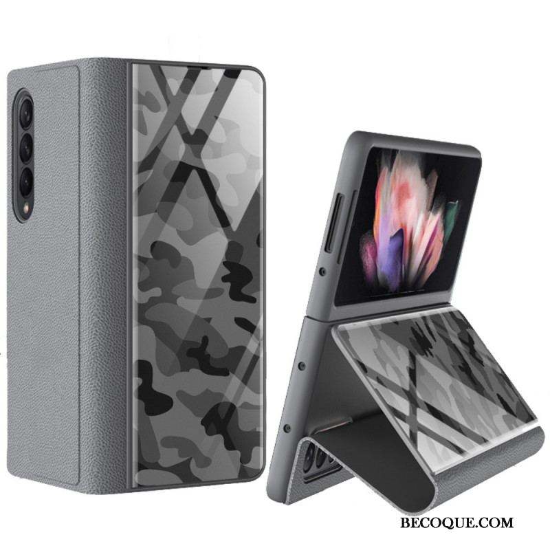 Flip Cover Samsung Galaxy Z Fold 3 5G Verre Trempé Camouflage