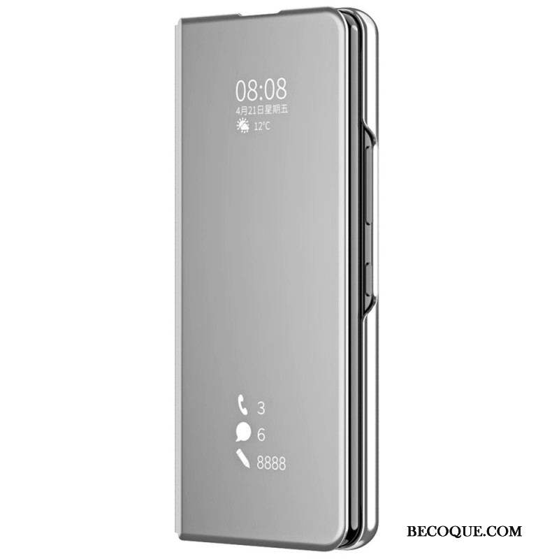 Flip Cover Samsung Galaxy Z Fold 4 Miroir et Transparence