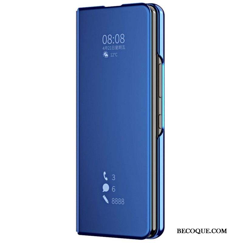 Flip Cover Samsung Galaxy Z Fold 4 Miroir et Transparence