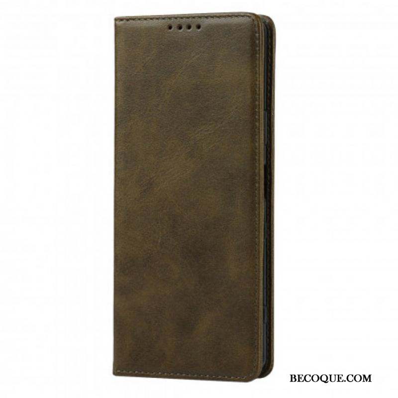 Flip Cover Sony Xperia 1 III Cuir Véritable Classique