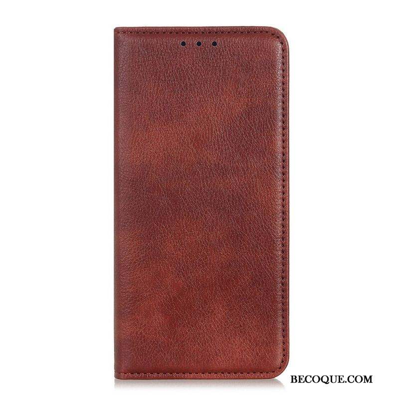 Flip Cover Sony Xperia 10 IV Cuir Fendu Litchi