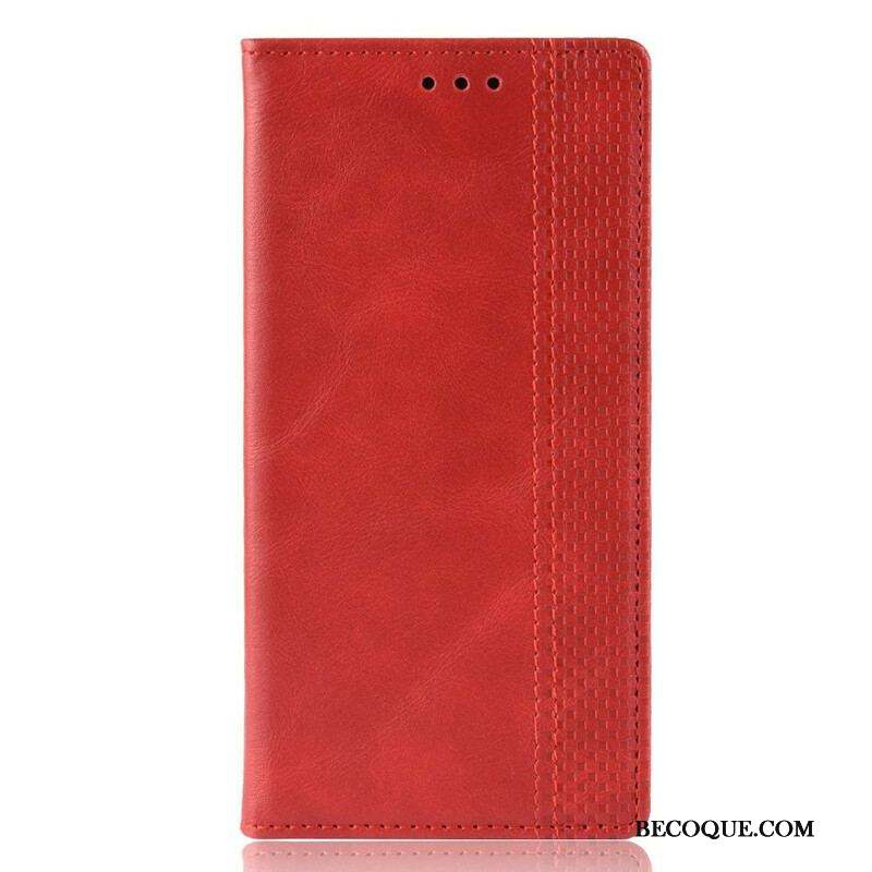 Flip Cover Sony Xperia 5 II Effet Cuir Vintage Stylisé