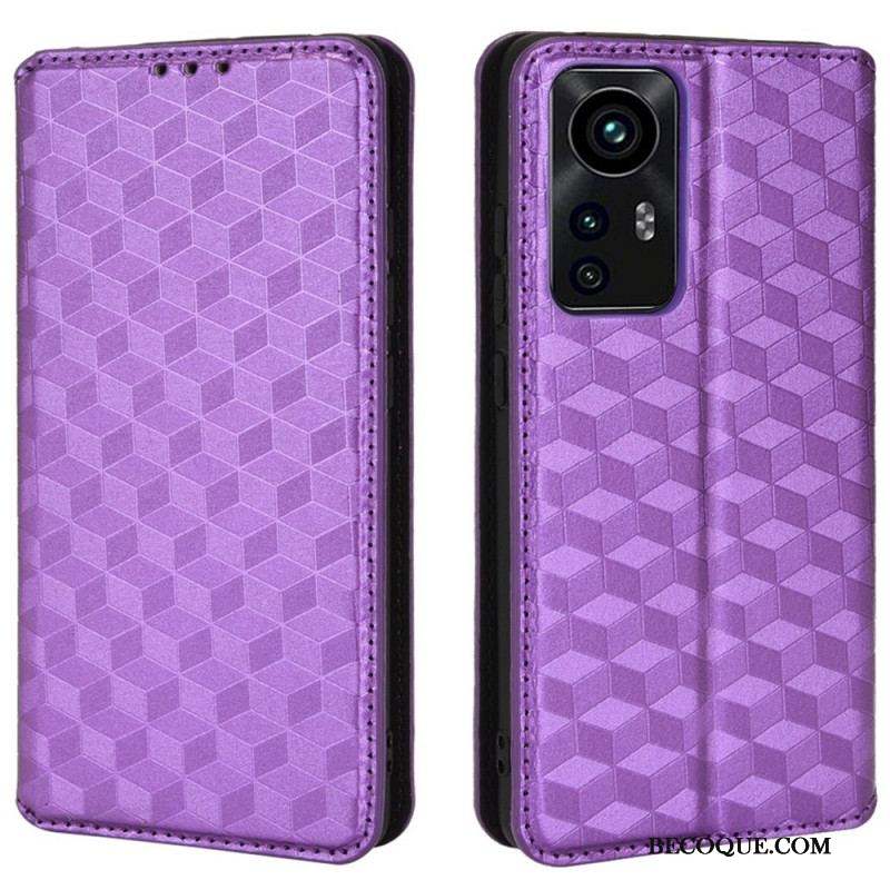 Flip Cover Xiaomi 12 Pro Effet Cuir Diamant