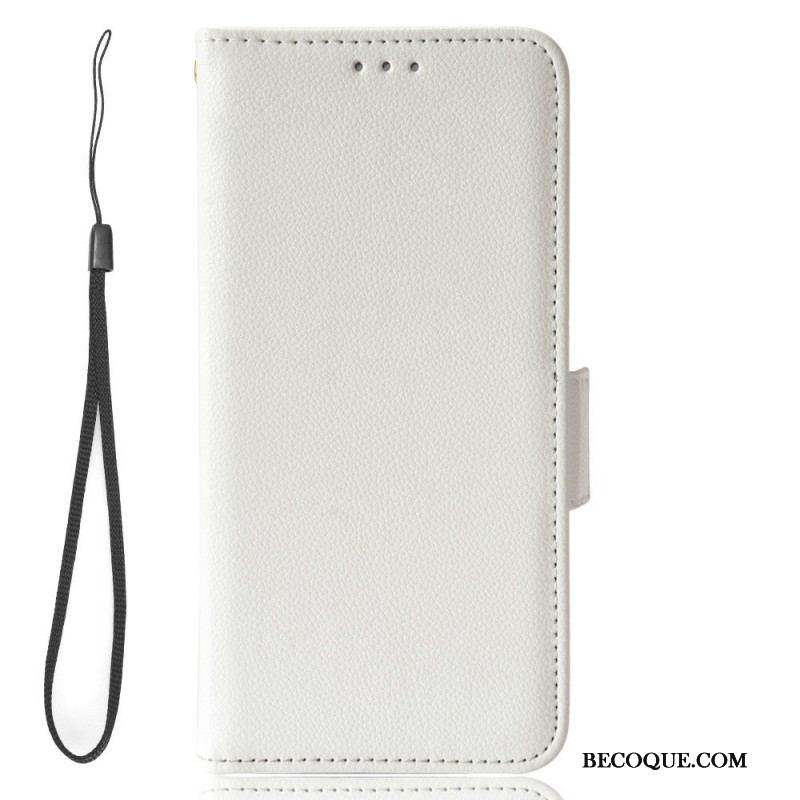 Flip Cover Xiaomi 12T / 12T Pro Effet Cuir avec Lanière