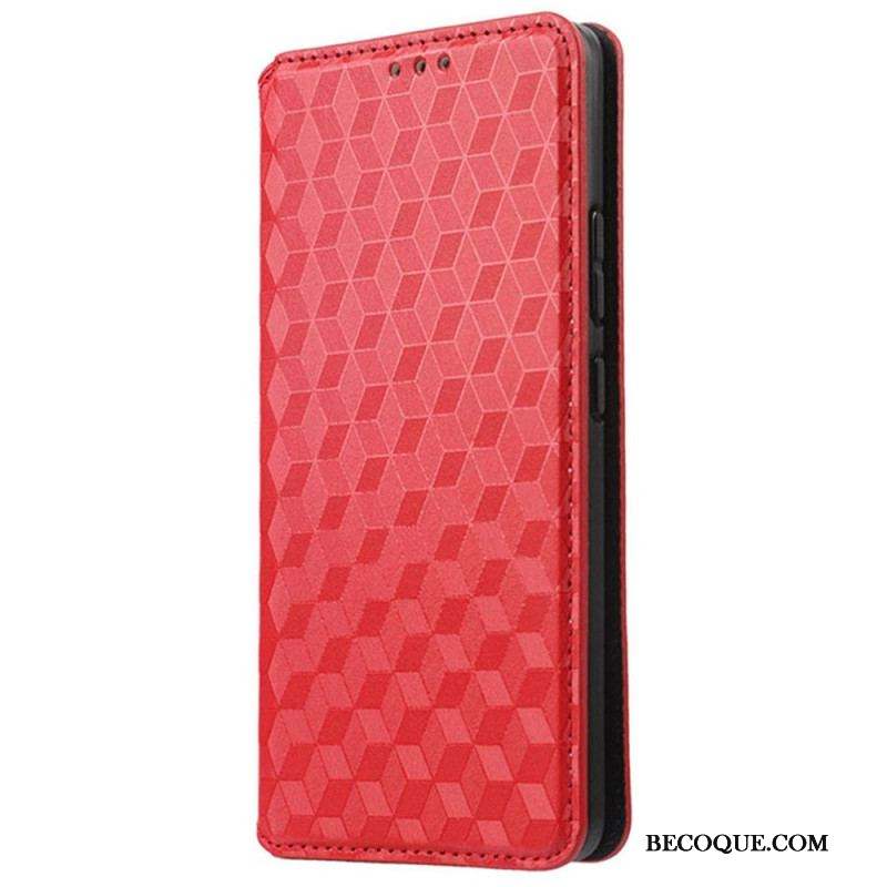 Flip Cover Xiaomi Redmi A1 Effet Cuir Cubes 3D