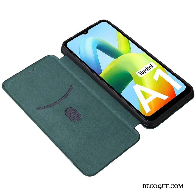 Flip Cover Xiaomi Redmi A1 Fibre Carbone