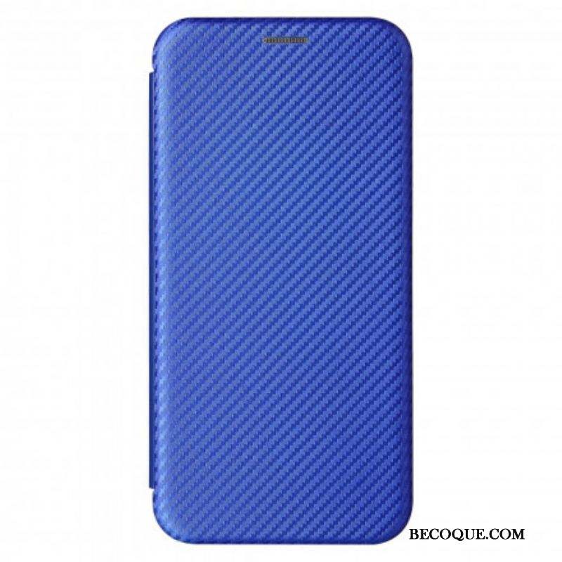 Flip Cover Xiaomi Redmi Note 10/10S/Poco M5s Fibre Carbone avec Anneau Support