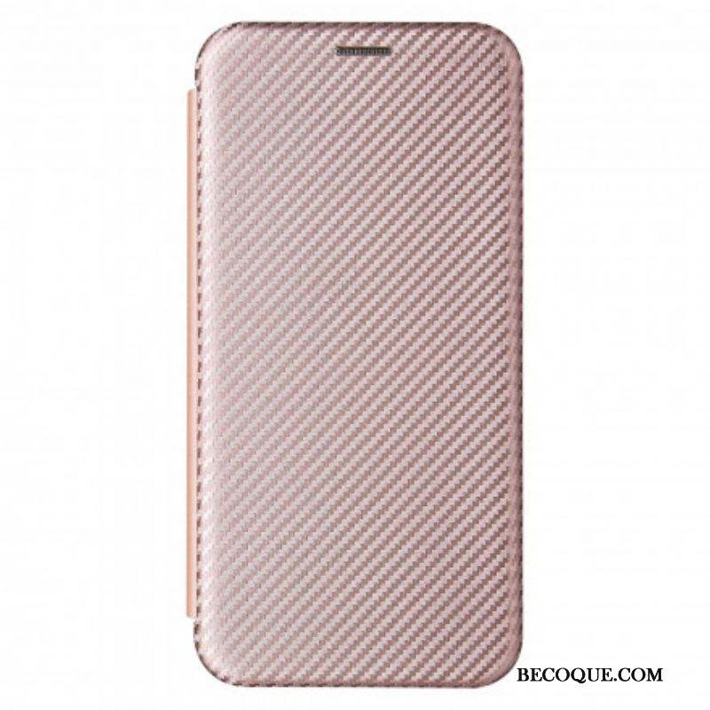 Flip Cover Xiaomi Redmi Note 10/10S/Poco M5s Fibre Carbone avec Anneau Support