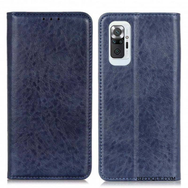 Flip Cover Xiaomi Redmi Note 10 Pro Cuir Fendu Texturé