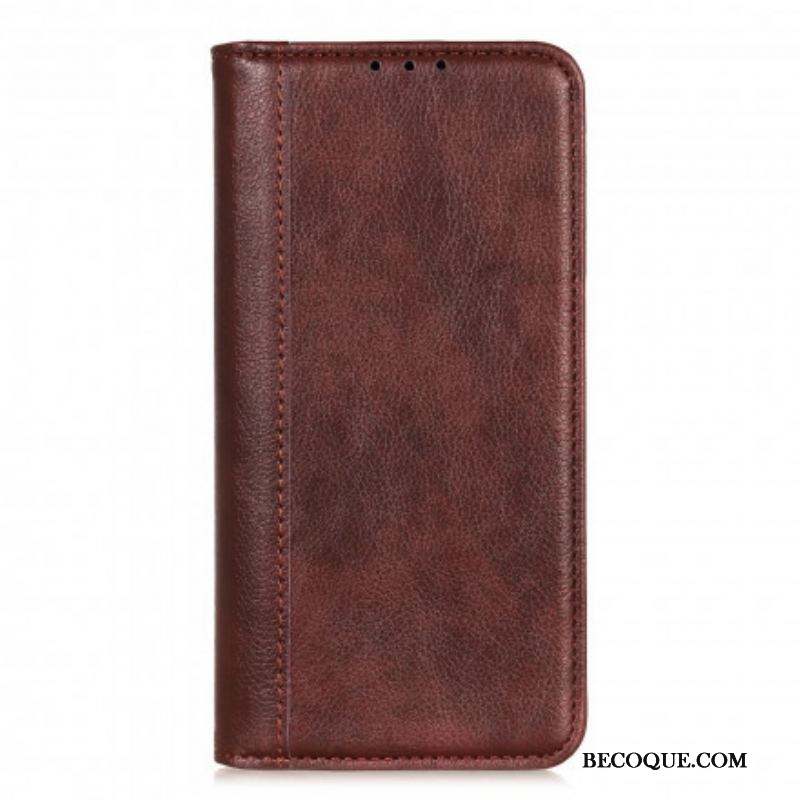 Flip Cover Xiaomi Redmi Note 10 Pro Cuir Litchi Fendu