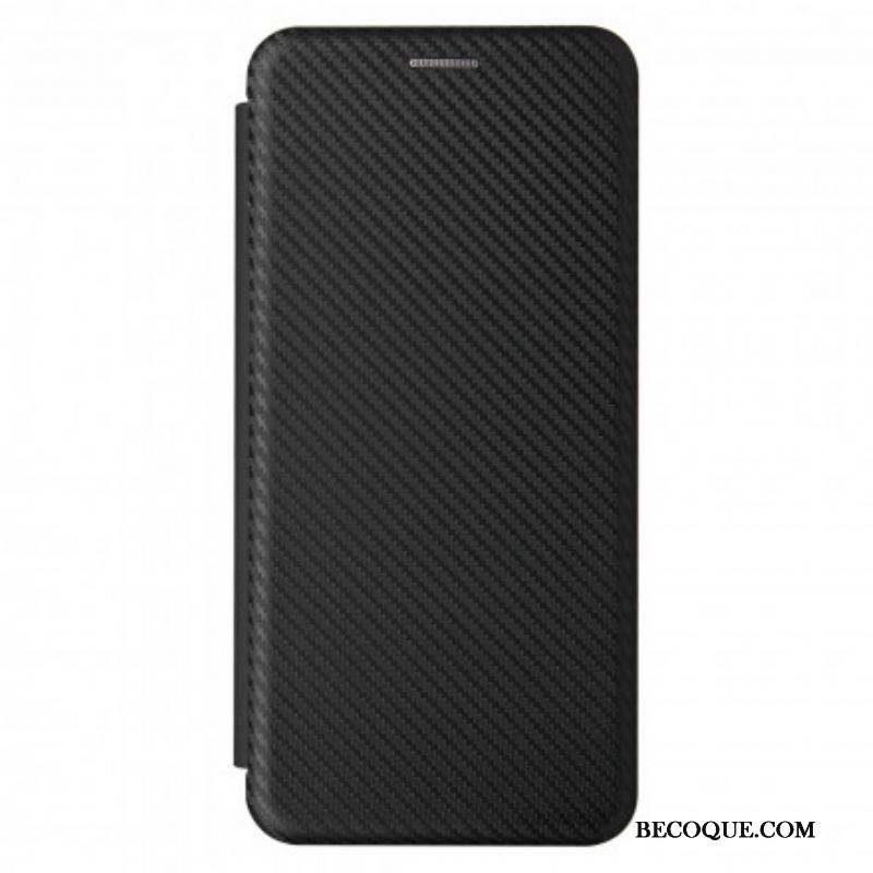 Flip Cover Xiaomi Redmi Note 10 Pro Fibre Carbone avec Anneau Support