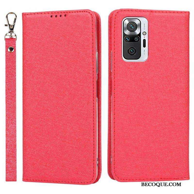 Flip Cover Xiaomi Redmi Note 10 Pro Style Cuir Douceur avec Lanière