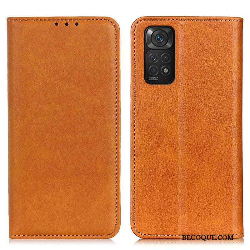 Flip Cover Xiaomi Redmi Note 11 / 11s Cuir Fendu Élégance