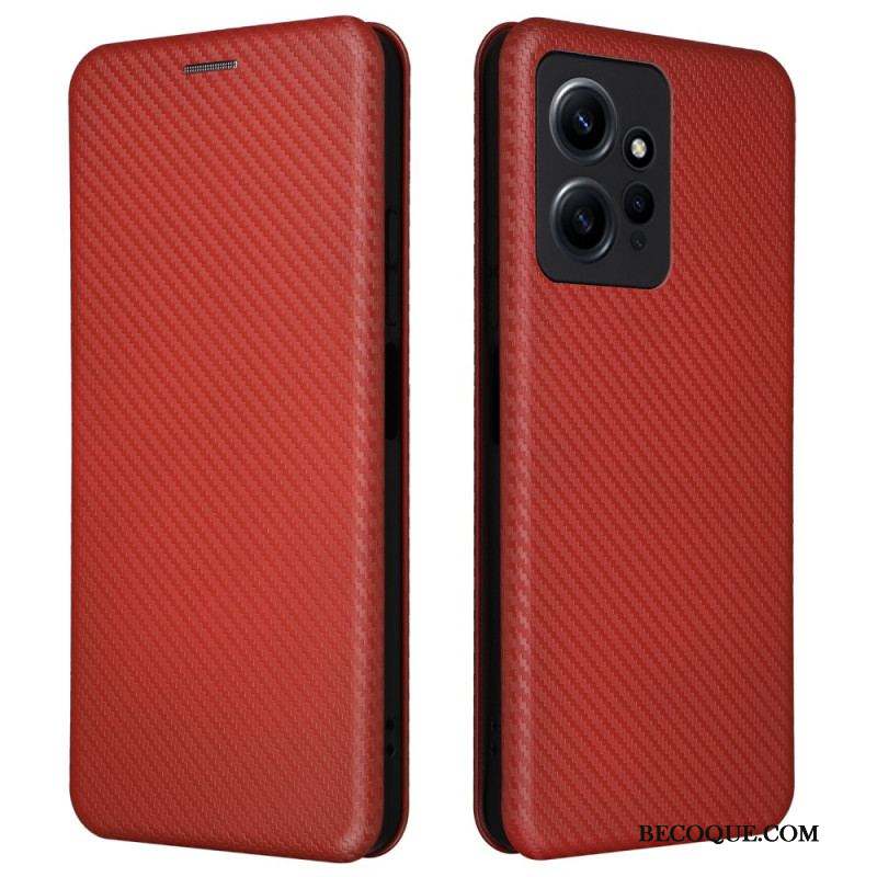 Flip Cover Xiaomi Redmi Note 12 4G Fibre Carbone