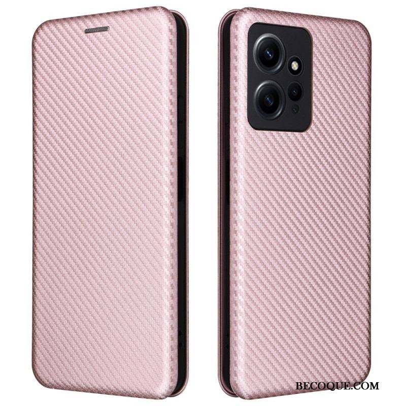 Flip Cover Xiaomi Redmi Note 12 4G Fibre Carbone