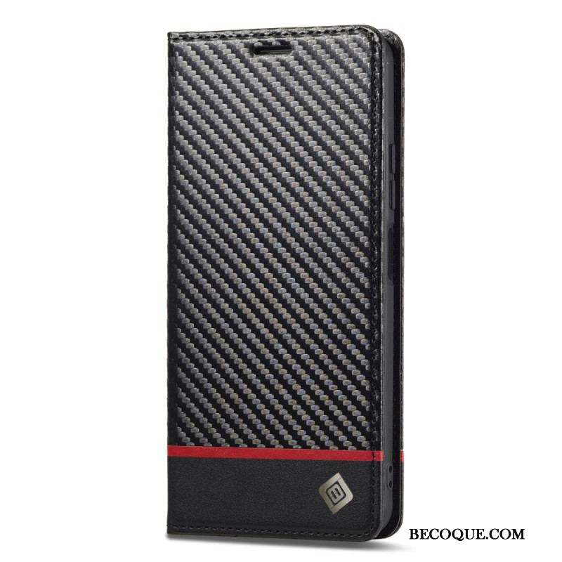 Flip Cover Xiaomi Redmi Note 12/Poco X5 5G Fibre Carbone LC.IMEEKE